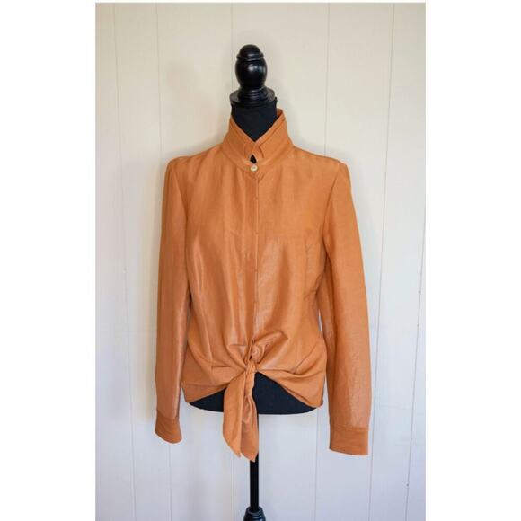 Per Se Tops - Per Se Italian Shimmer Linen Blouse Ladies Pre- Loved Size Ladies 8